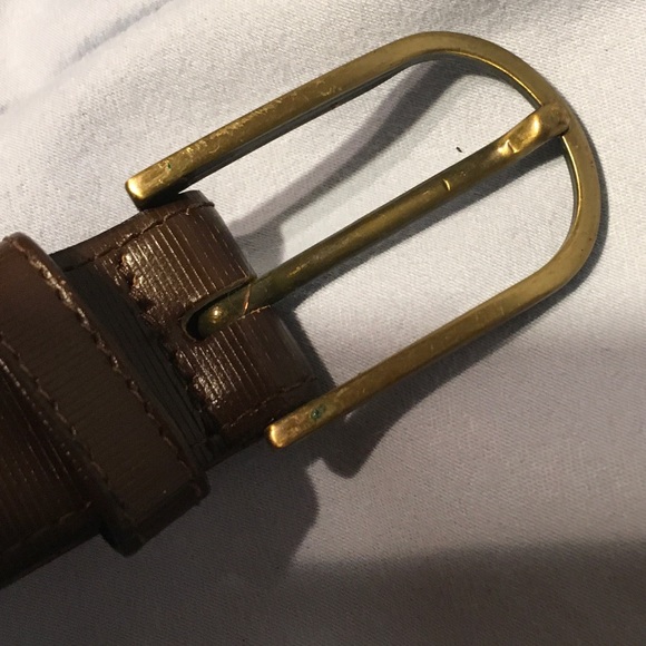 Christian Dior Vintage Glove Leather Belt Gold Tone Buckle Size 34 - Picture 4 of 7